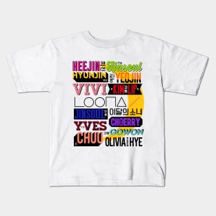 LOONA FONT COLLAGE 2 Kids T-Shirt